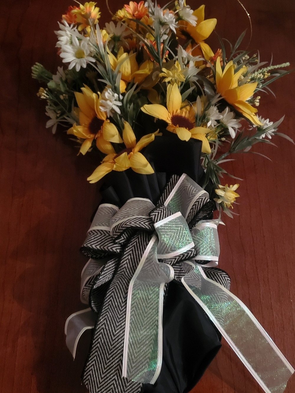 One Of A Kind Sunflower Umbrella Hanging Decor-handmade